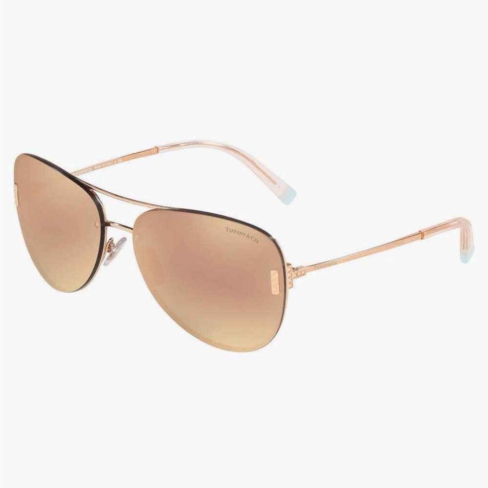Tiffany & Co Gold Aviator Sunglasses